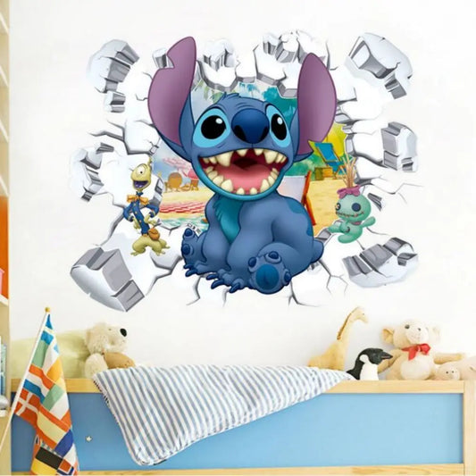 Stickers Muraux Lilo & Stitch Décoration Murale Enfant Chambr