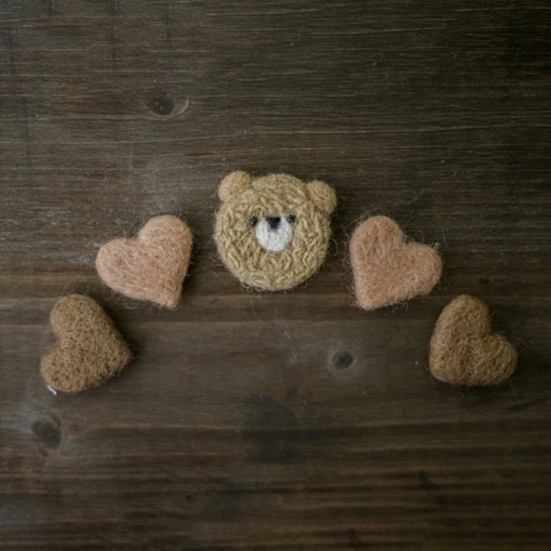 Accessoires photo nouveau-né en laine – Décor laineux pour shooting naissance