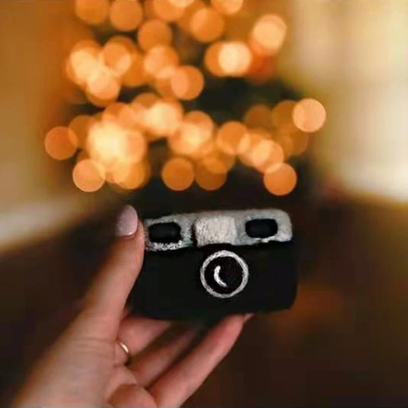 Accessoires photo nouveau-né en laine – Décor laineux pour shooting naissance