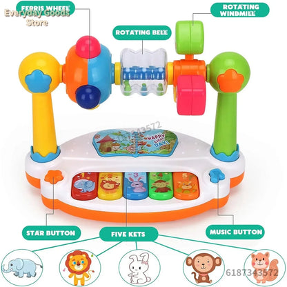 Piano éducatif lumineux – Jouet musical interactif pour enfants