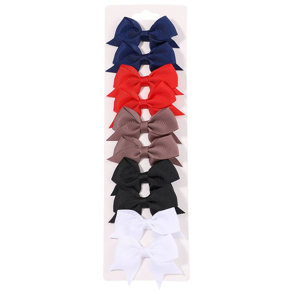 Set de 10 Barrettes Nœuds pour Fille