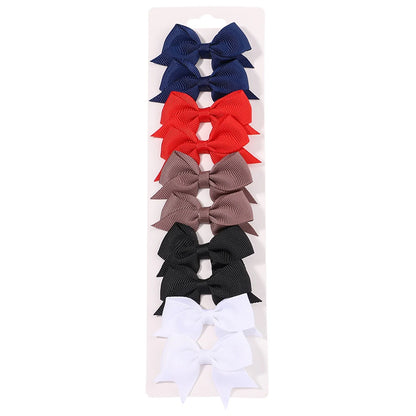 Set de 10 Barrettes Nœuds pour Fille