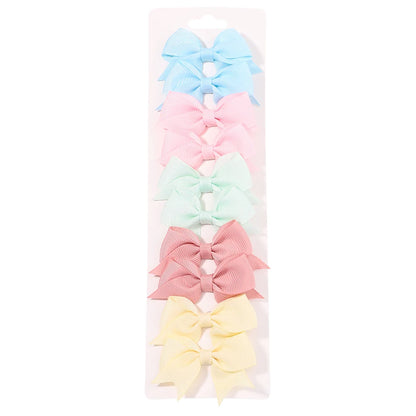 Set de 10 Barrettes Nœuds pour Fille
