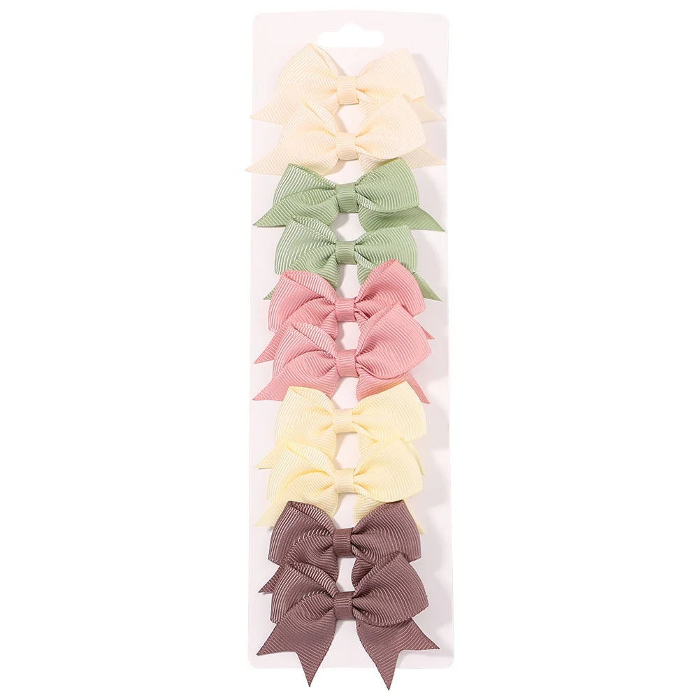Set de 10 Barrettes Nœuds pour Fille