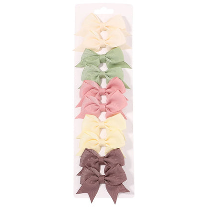 Set de 10 Barrettes Nœuds pour Fille