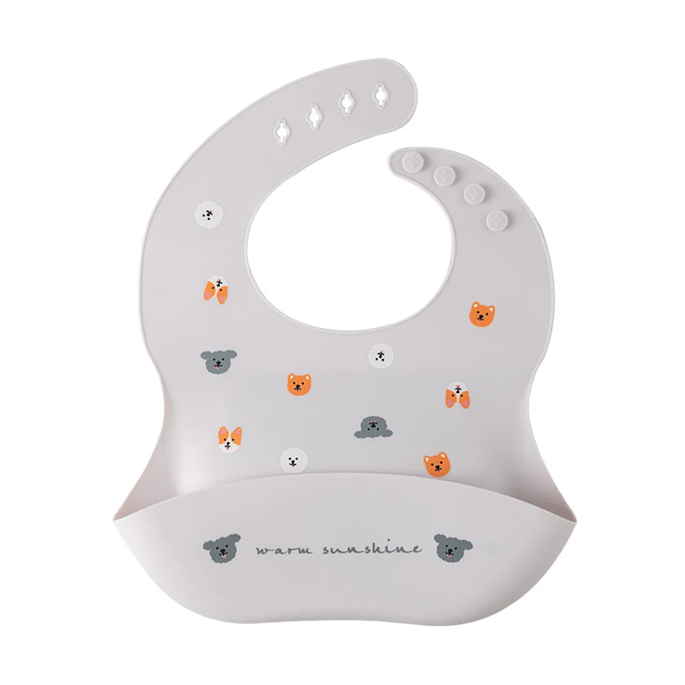 Bavoir bébé en silicone souple – Confortable, ajustable et facile à nettoyer