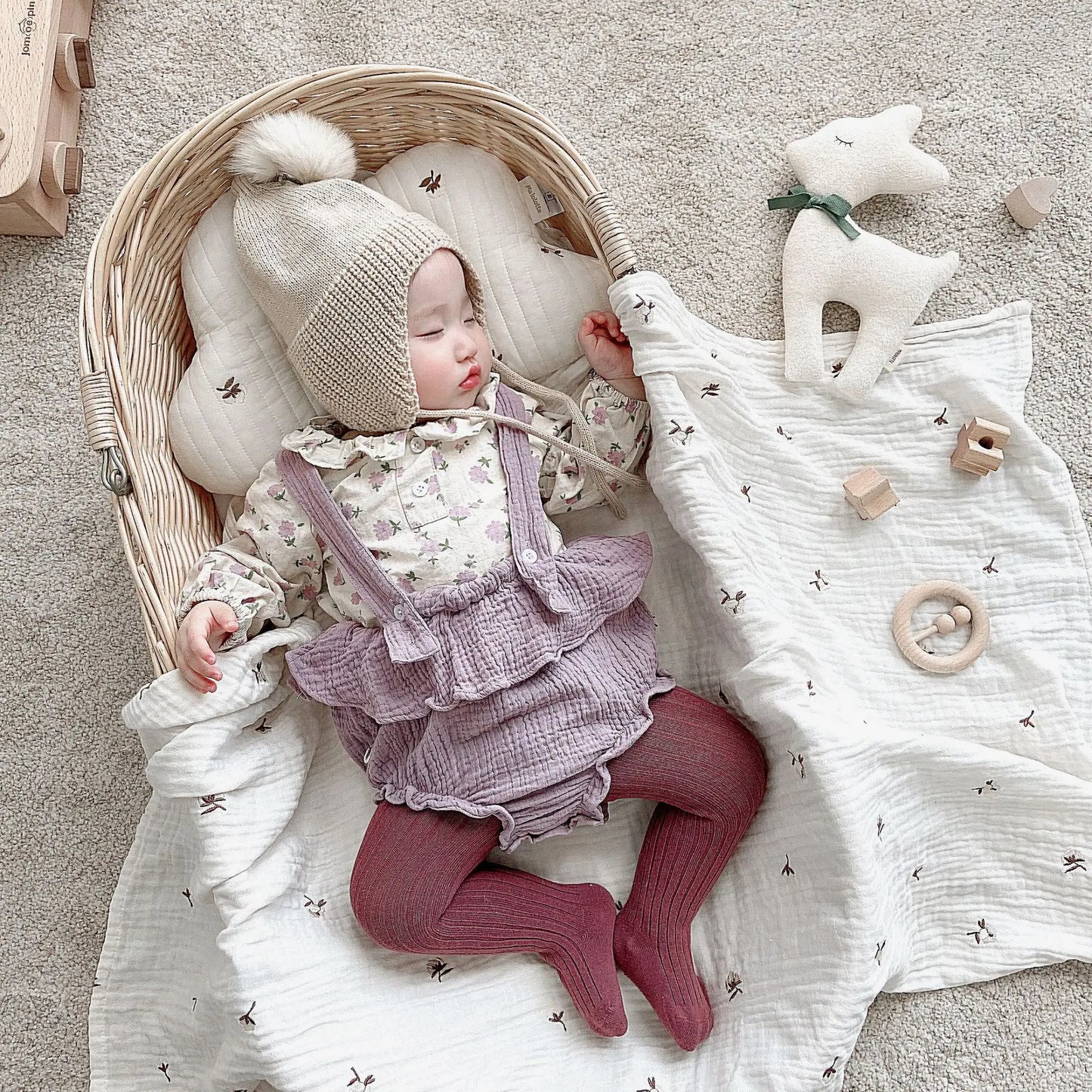 Collants Bébé Fille en Coton Tricoté