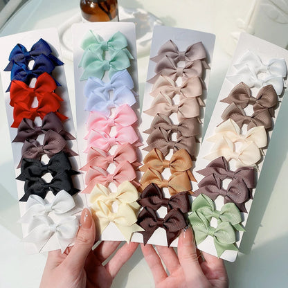 Set de 10 Barrettes Nœuds pour Fille