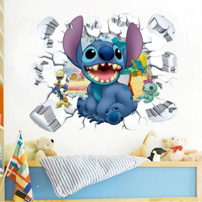 Stickers Muraux Lilo & Stitch Décoration Murale Enfant Chambr