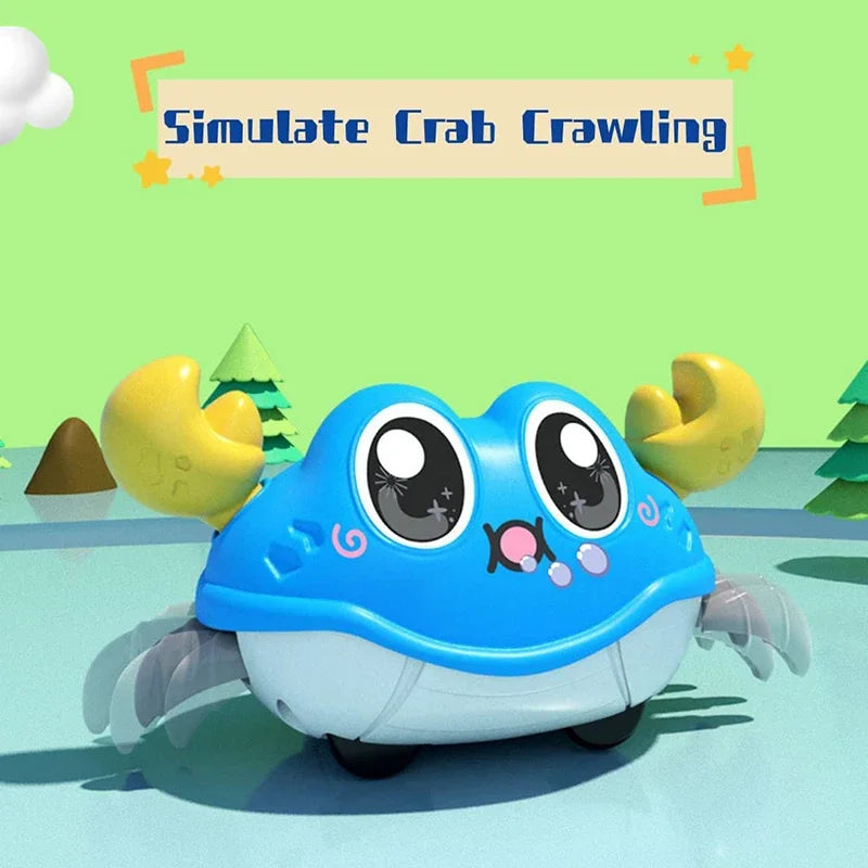Crabe interactif bébé – Jouet d’éveil rampant et lumineux