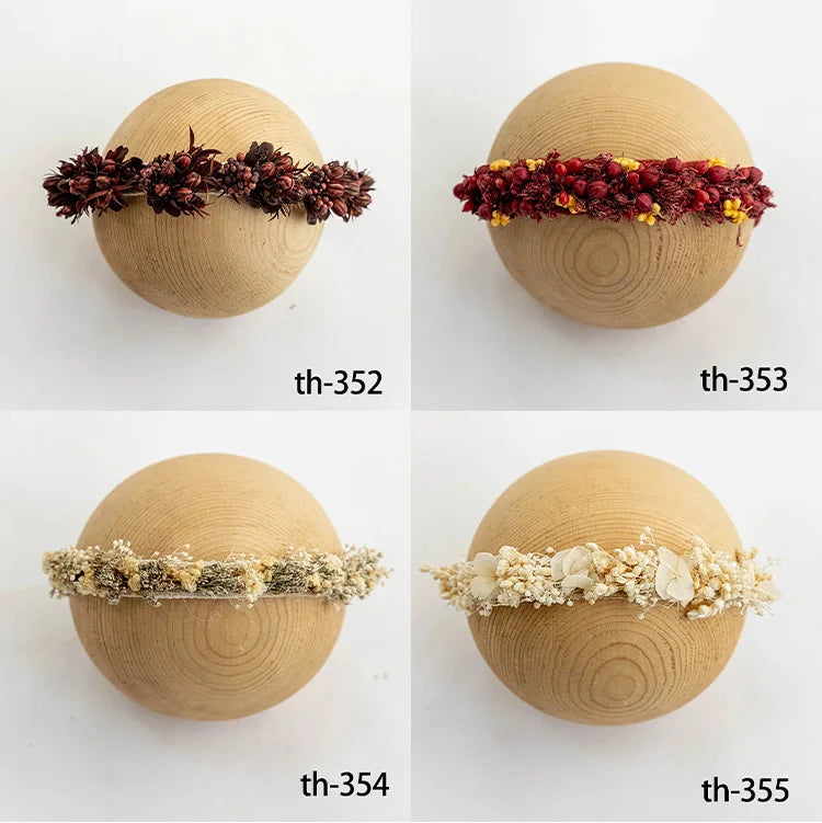 Bandeau fleuri photo nouveau-né – Accessoire bébé pour shooting naissance