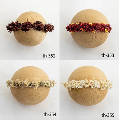 Bandeau fleuri photo nouveau-né – Accessoire bébé pour shooting naissance