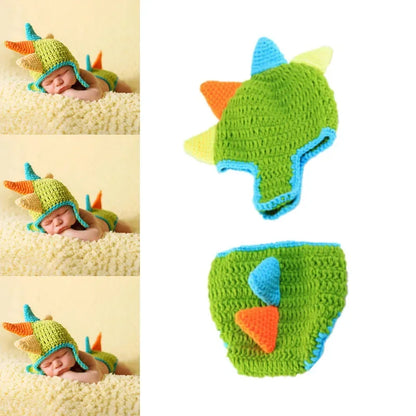 Tenue photo crochet bébé – Ensemble animal en coton fait main