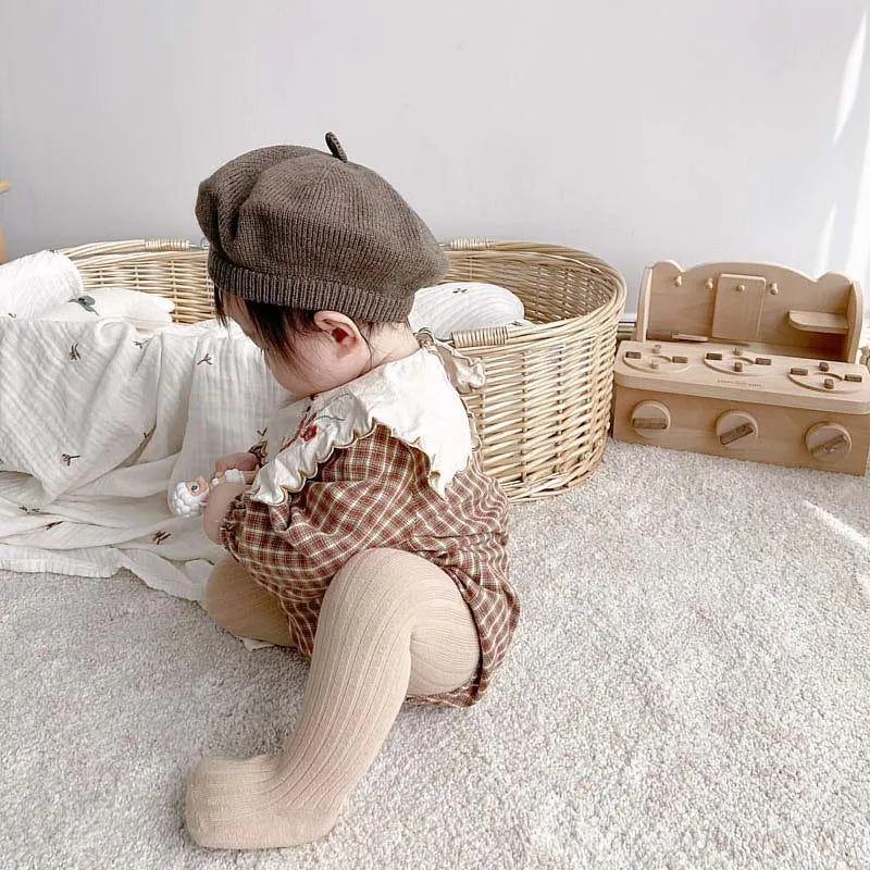 Collants Bébé Fille en Coton Tricoté