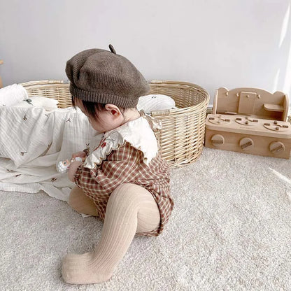 Collants Bébé Fille en Coton Tricoté