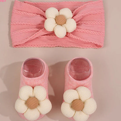 Set Bandeau & Chaussettes Fleur