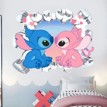 Stickers Muraux Lilo & Stitch Décoration Murale Enfant Chambr