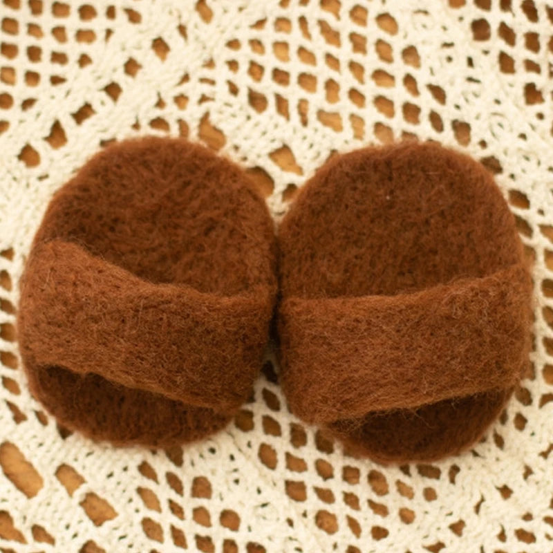 Accessoires photo nouveau-né en laine – Décor laineux pour shooting naissance