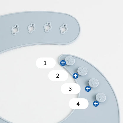 Bavoir bébé en silicone souple – Confortable, ajustable et facile à nettoyer
