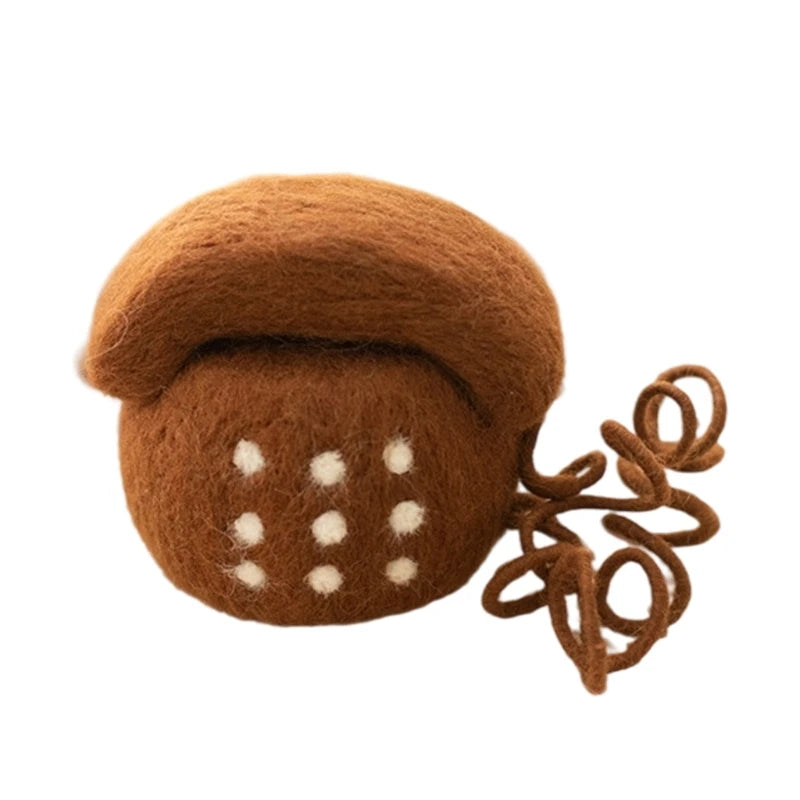 Accessoires photo nouveau-né en laine – Décor laineux pour shooting naissance