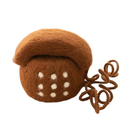 Accessoires photo nouveau-né en laine – Décor laineux pour shooting naissance