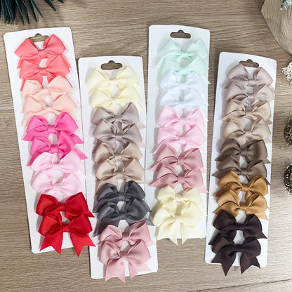 Set de 10 Barrettes Nœuds pour Fille