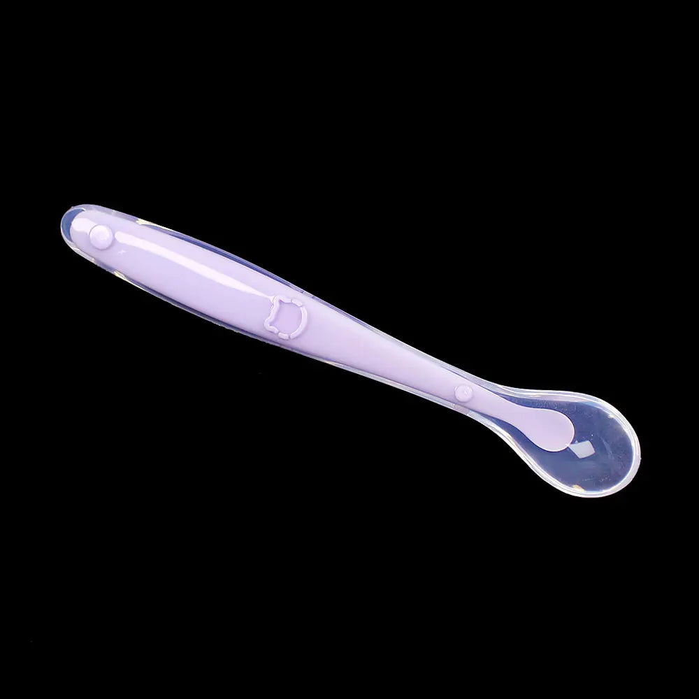 Cuillère bébé souple en silicone – Douce et sécurisée pour les premiers repas
