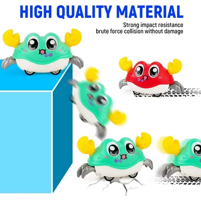 Crabe interactif bébé – Jouet d’éveil rampant et lumineux