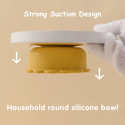 Bol bébé en silicone ventouse – Design lion mignon et antidérapant