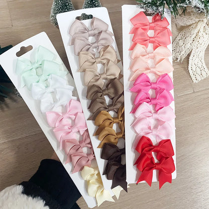 Set de 10 Barrettes Nœuds pour Fille