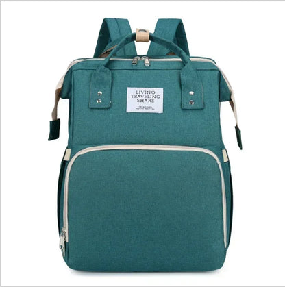 Sac à Langer Tendance 4-en-1 avec Lit/Couchette Pliable Intégré – Grande Capacité (36-55L) – Idéal Voyage & Sorties