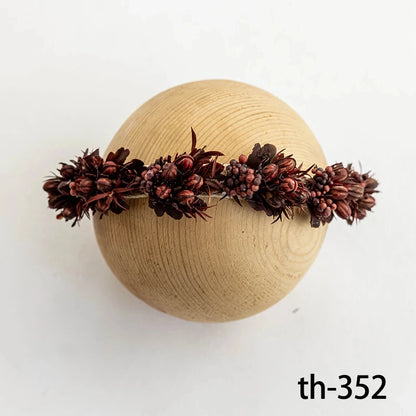 Bandeau fleuri photo nouveau-né – Accessoire bébé pour shooting naissance