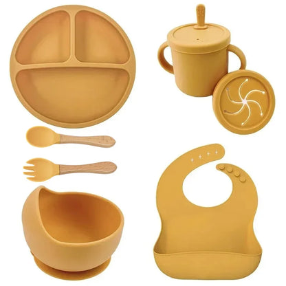 Set de vaisselle bébé en silicone – Sécurisé, pratique et coloré