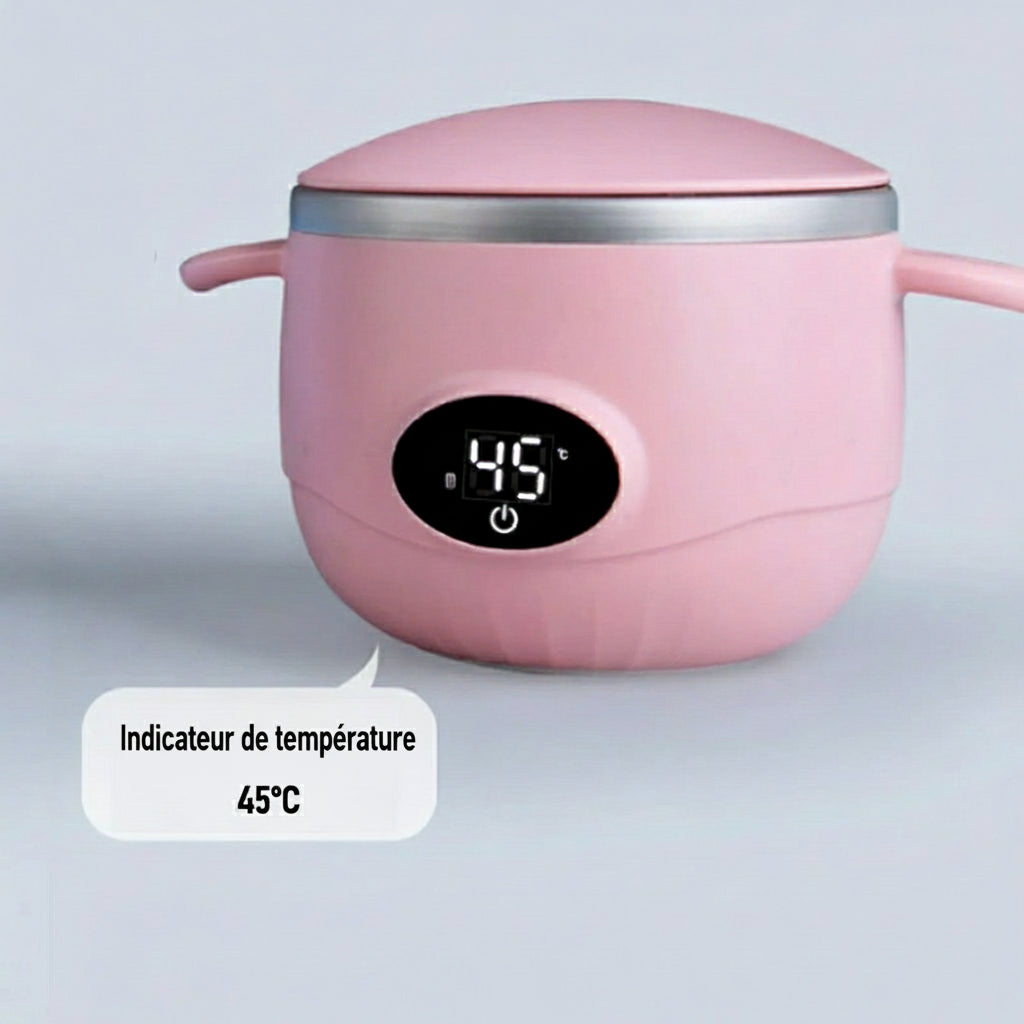 Bol chauffant intelligent pour bébé – Température constante et rechargeable