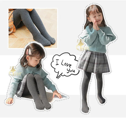 Collants Bébé Fille en Coton Tricoté