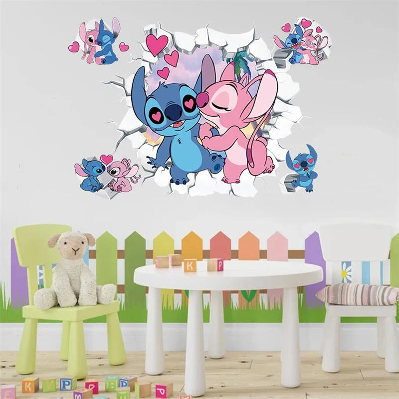 Stickers Muraux Lilo & Stitch Décoration Murale Enfant Chambr