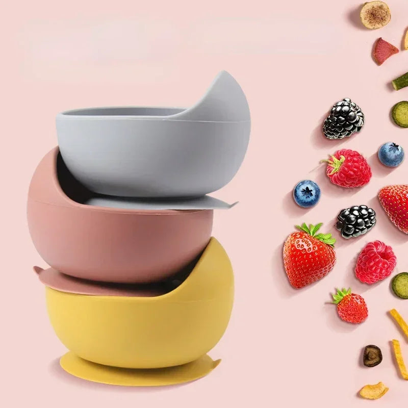 Set de vaisselle bébé en silicone – Sécurisé, pratique et coloré