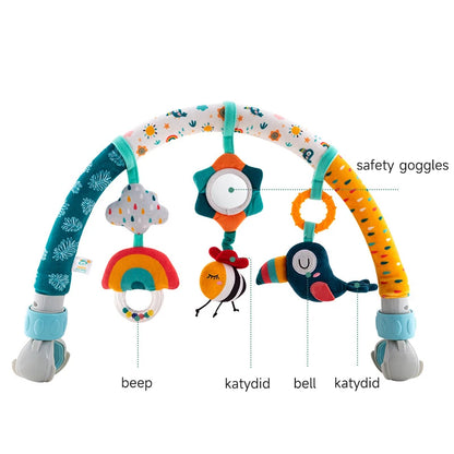 Arche d’éveil bébé avec jouets suspendus – Activités sensorielles et musicales