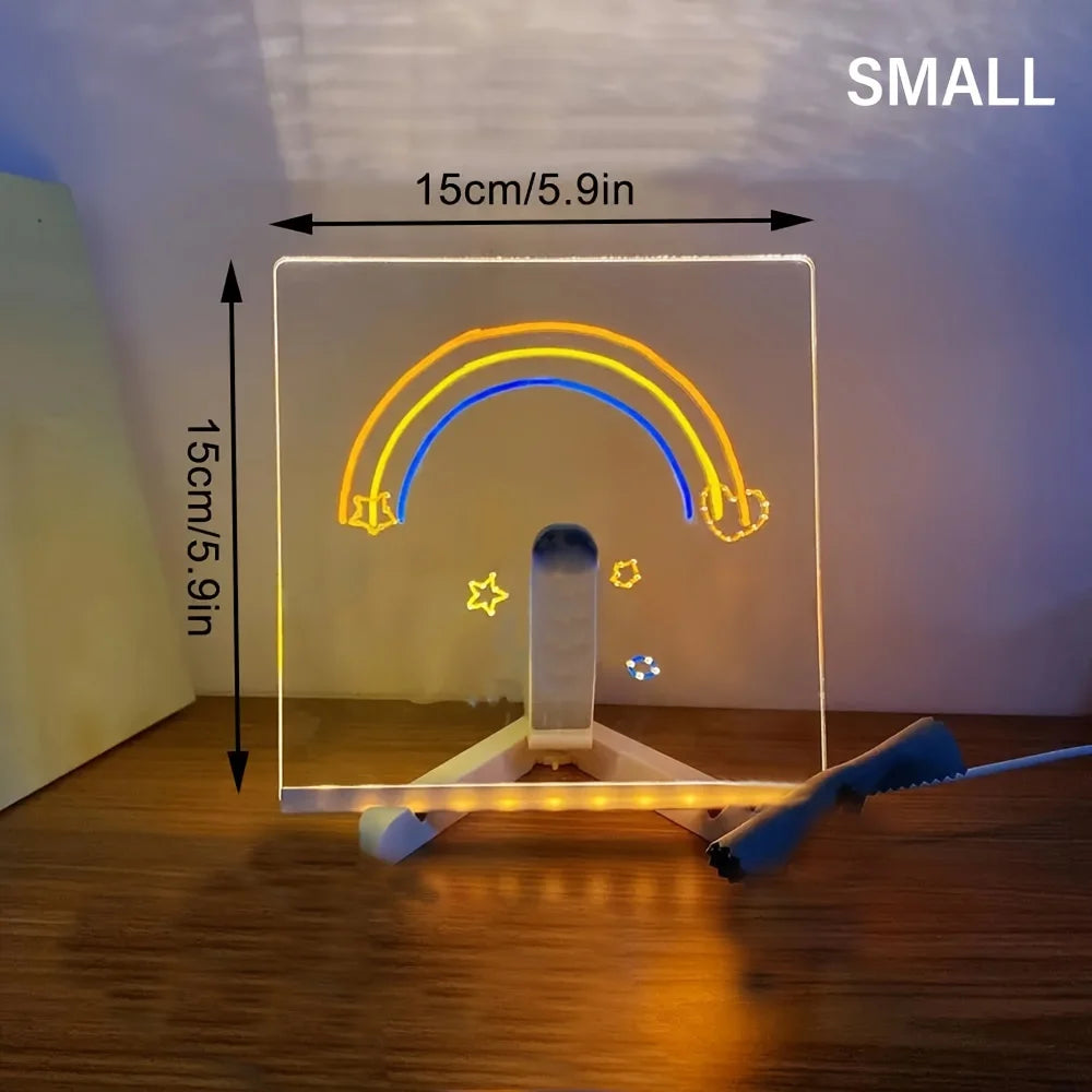 Tableau Mémo LED Lumineux & Créatif (Effaçable à l'Infini)