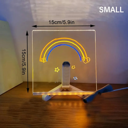 Tableau Mémo LED Lumineux & Créatif (Effaçable à l'Infini)