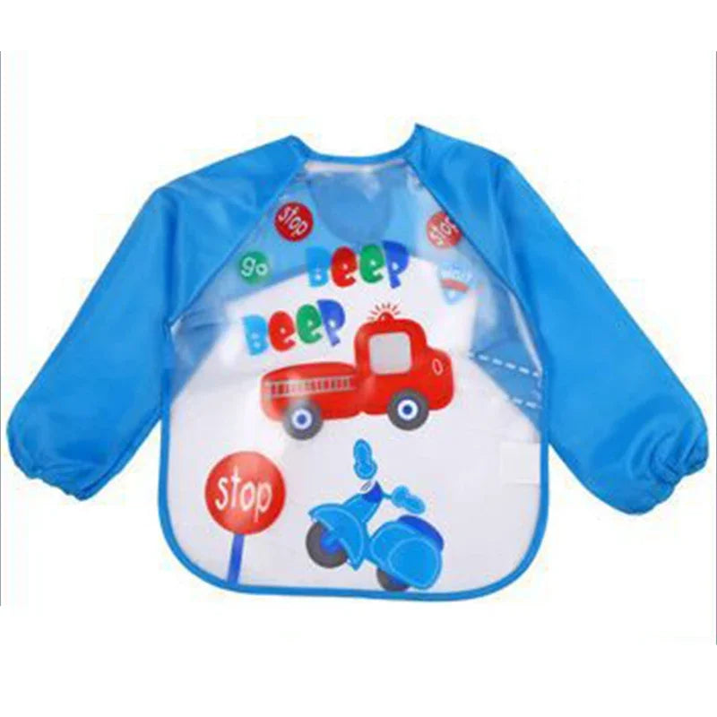 Bavoir bébé imperméable à manches longues – Pratique et ludique