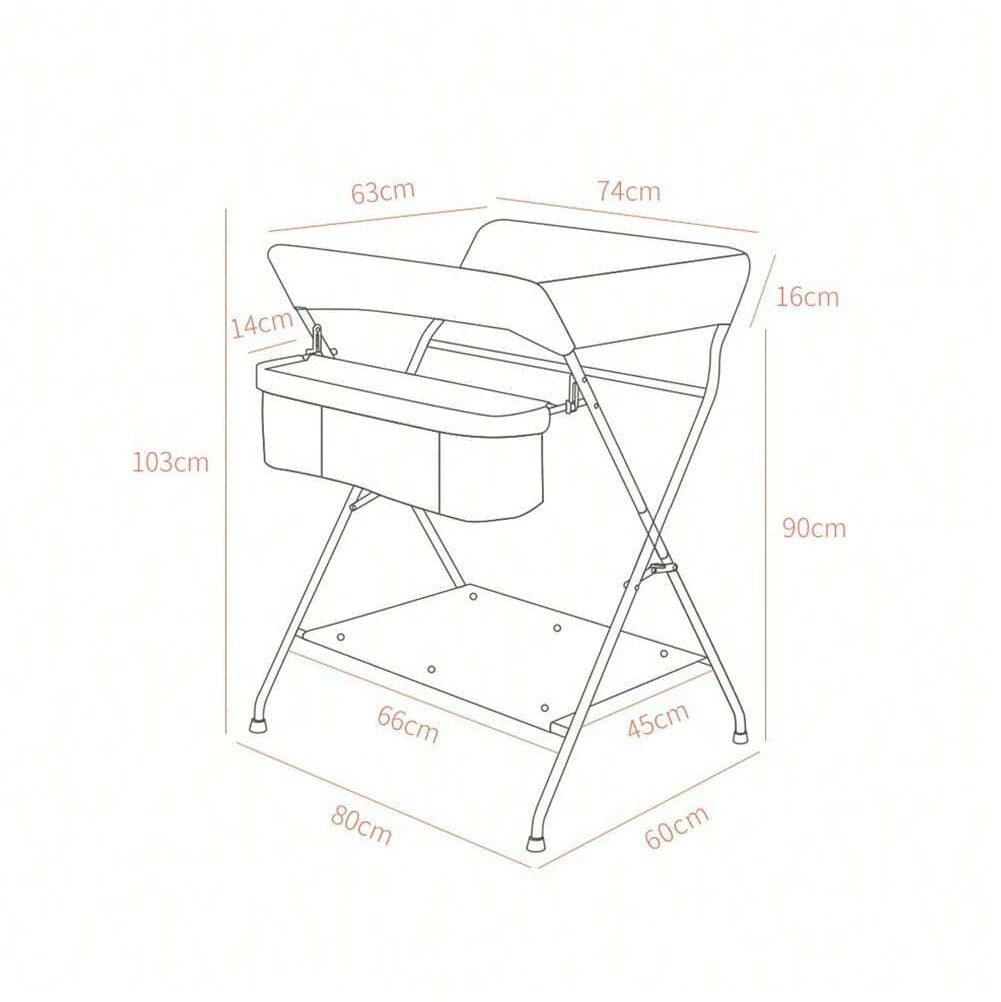 Table à langer pliable avec rangement – Sécurité, confort et praticité