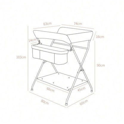 Table à langer pliable avec rangement – Sécurité, confort et praticité