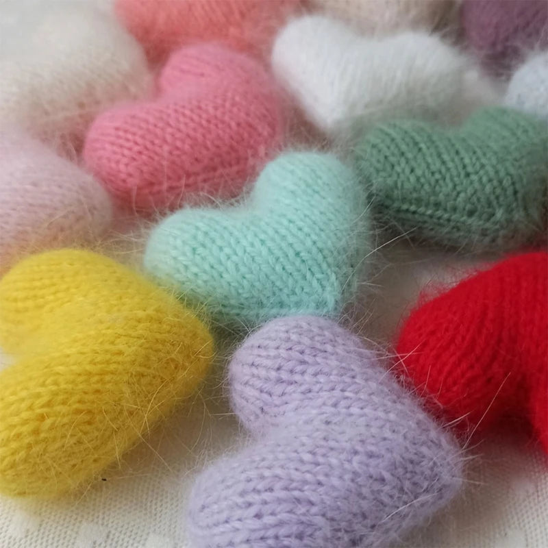 Accessoires photo nouveau-né en laine – Décor laineux pour shooting naissance