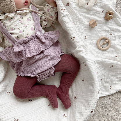 Collants Bébé Fille en Coton Tricoté