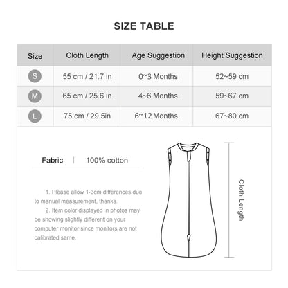 Sac de couchage bébé en coton – Confort et légèreté pour l’été