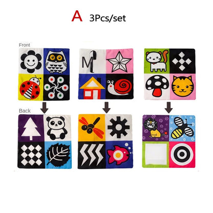 Boîte sensorielle Montessori en tissu – Jouet d’éveil doux et éducatif