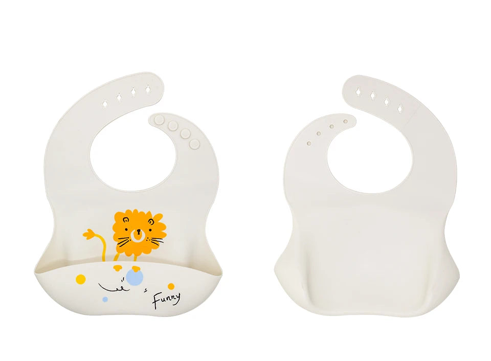 Bavoir bébé en silicone souple – Confortable, ajustable et facile à nettoyer