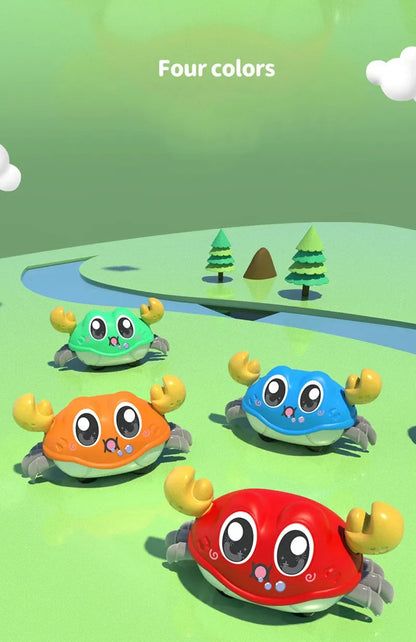 Crabe interactif bébé – Jouet d’éveil rampant et lumineux