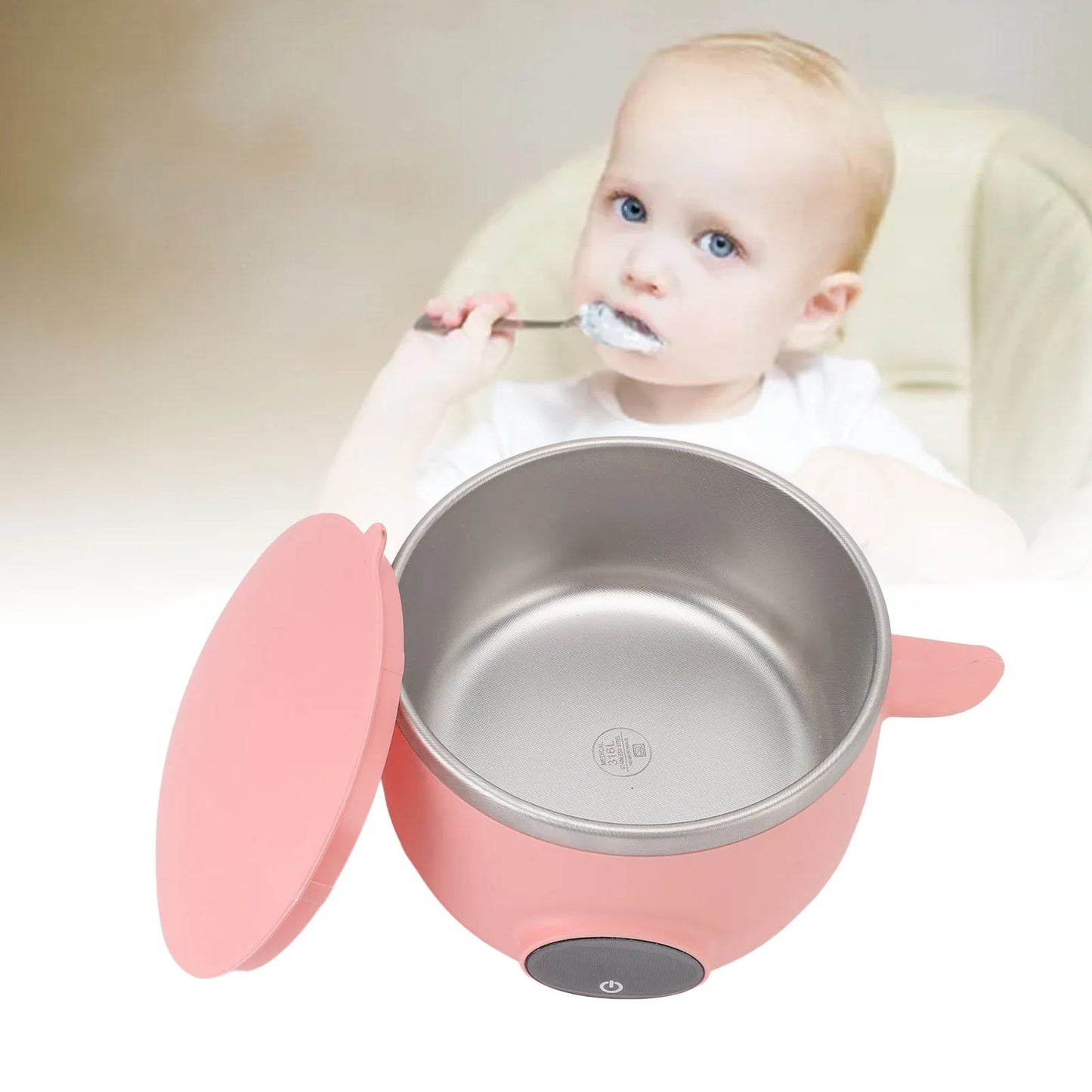 Bol chauffant intelligent pour bébé – Température constante et rechargeable